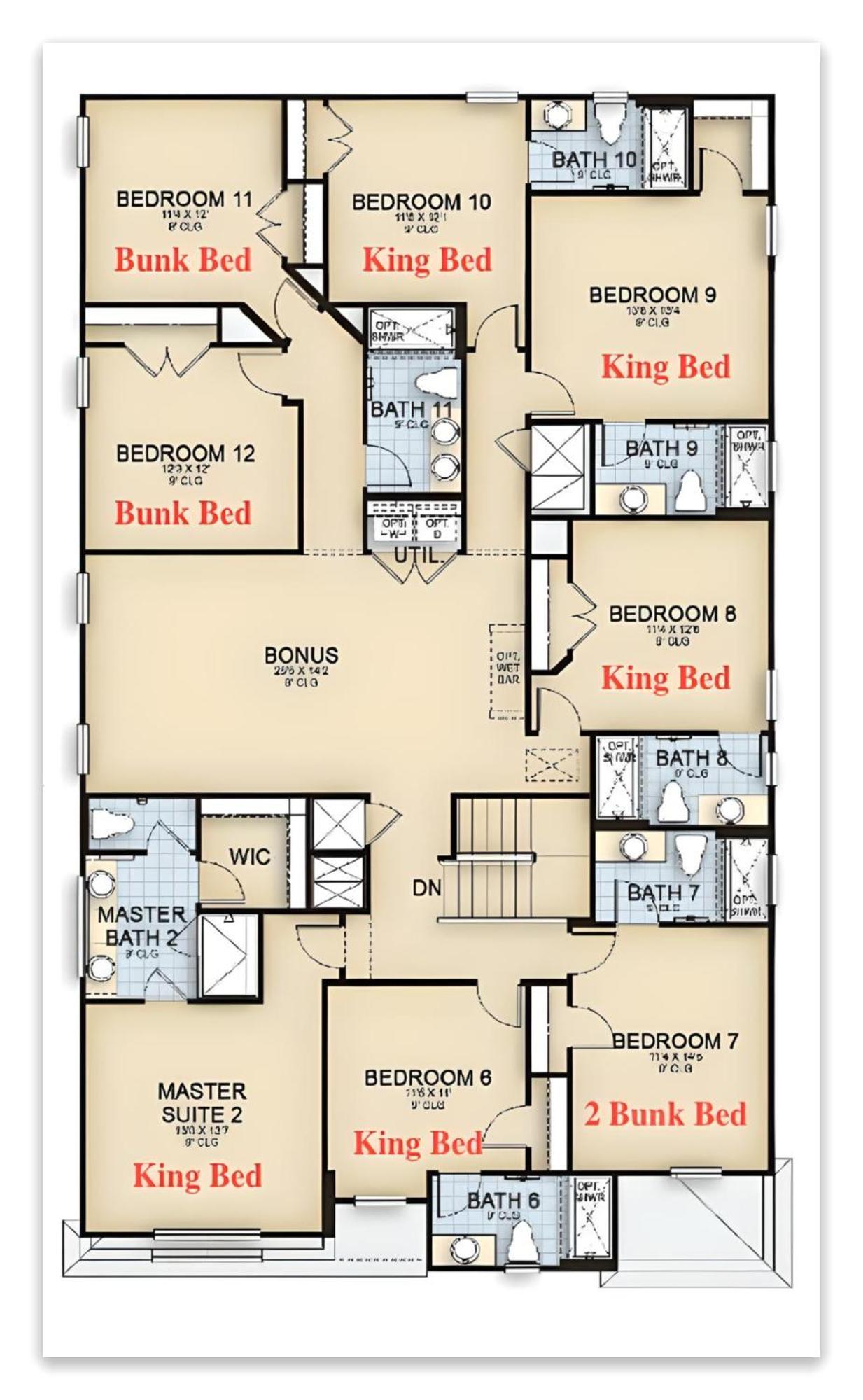 Luxury 12 Bedrooms Pool House 10 Min To Disney4630 Kissimmee Luaran gambar